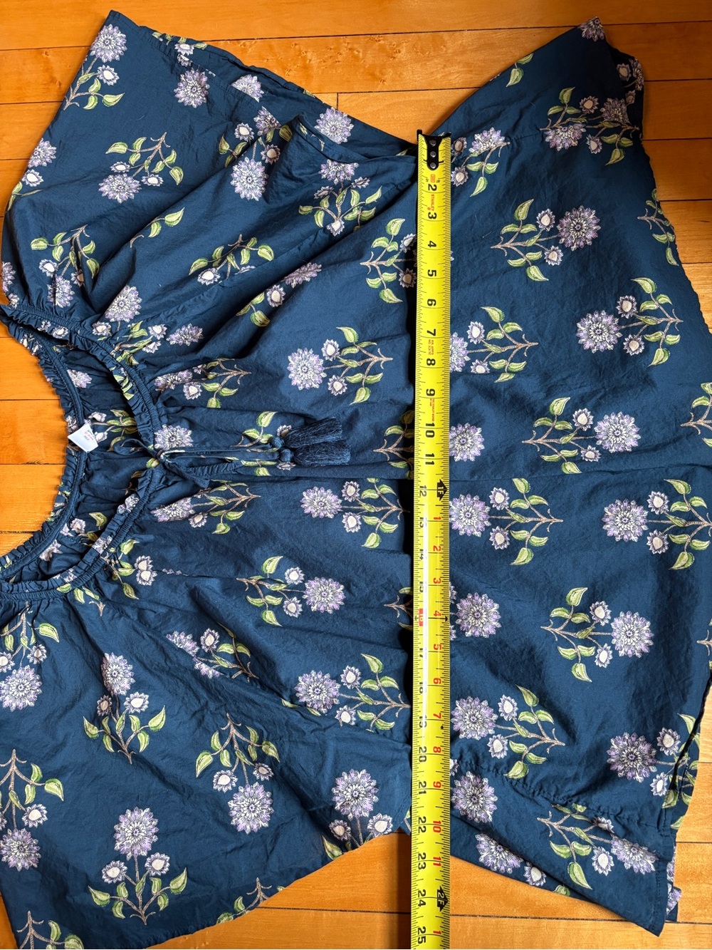 EUC Old Navy Flutter-Sleeve Tassel-Tie Top | Floral Peasant Blouse | Women’s XXL - Picture 8 of 16